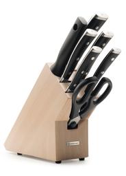 Блок с ножами, мусатом и ножницами кухонными Wuesthof Classic Ikon, 8 предметов (1090370701)