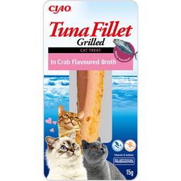 Ласощі для котів Inaba Ciao Grilled філе тунця на грилі в бульйоні з краба 15 г