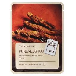 Маска тканинна для обличчя Tony Moly Pureness 100 Red Ginseng Mask Sheet Shine 21 мл