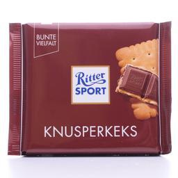 Шоколад молочный Ritter Sport с начинкой из сливочного печенья, 100 г (642753)