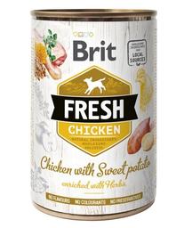Вологий корм для дорослих собак всіх порід Brit Fresh Chicken&Sweet Potato, з куркою і бататом, 400 г