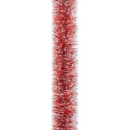 Мішура Novogod'ko 7.5 см 2 м червона з білили кінчиками (980431)