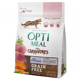 Беззерновой сухой корм для кошек Optimeal, утка и овощи, 300 г (B1821001)