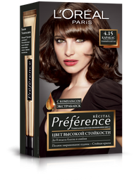 Фарба для волосся L'Oréal Paris Preference, відтінок 4,15 (Каракас. Темний каштан), 174 мл (A6213827)