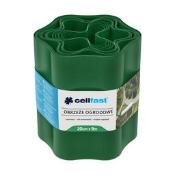 Стрічка газонна Cellfast, бордюрна, хвиляста, 20 см x 9 м, зелена (30-003H)