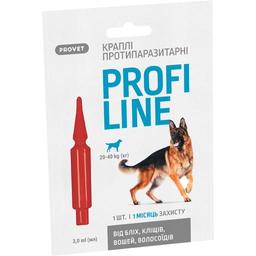 Краплі на холку для собак ProVET Profiline від зовнішніх паразитів, від 20 до 40 кг, 1 піпетка 3 мл