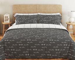 Комплект постельного белья ТЕП Soft dreams Look семейный серый с белым (2-03860_27665)