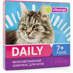 Мультивітамінний комплекс Vitomax Daily для котів 7+ років, 100 таблеток