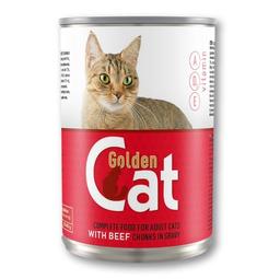 Вологий корм для котів Golden Cat, з яловичиною, 415 г