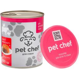 Вологий корм для дорослих собак Pet Chef Паштет м'ясне асорті, 800 г