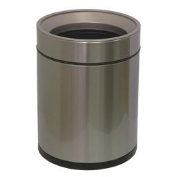 Ведро для мусора круглое без крышки Jah с внутренним ведром, 10 л, 25,3×25,3×33,4 см, серебряный металлик (JAH353 silver)