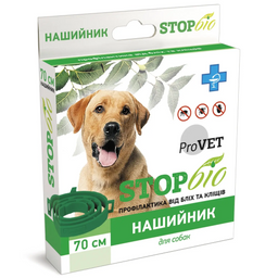 Нашийник для собак ProVET STOP-Біо, від зовнішніх паразитів, 70 см (PR020117)