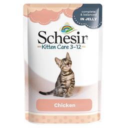 Вологий корм для кошенят Schesir Kitten Care Chicken Філе курки в желе 85 г