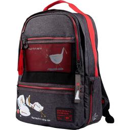Рюкзак Yes T-127 Гусь, серый с красным (558963)