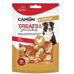 Лакомство для собак Camon Treats & Snacks Бисквитные косточки с курицей 100 г