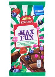 Шоколад молочний Корона MaxFan фруктово-ягідний, 160 г (813646)