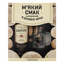 Ромовый напиток Bacardi Oakheart Original, 35%, 1 л + бокал (815699)