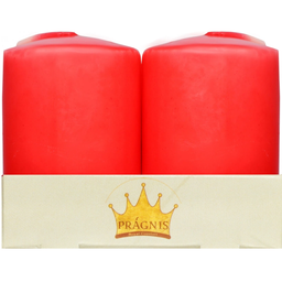 Свічка Pragnis, 3,6х6 см, 4 шт, червона (P366-4-125)