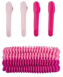 Набор резинок и заколок для волос Titania, розовый и малиновый, 8 шт. (7999 GIRL)