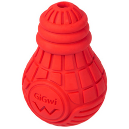 Игрушка для собак GiGwi Bulb Rubber, Лампочка резиновая, M, красная, 11 см (2337)