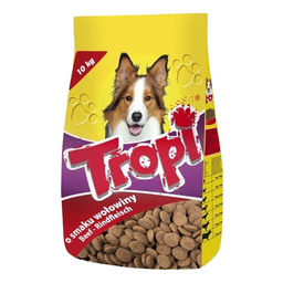 Сухой корм для взрослых собак Tropi, с говядиной, 10 кг