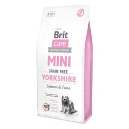 Беззерновой сухой корм для собак породы йоркширский терьер Brit Care Sensitive Grain Free Yorkshire, с лососем и тунцом, 7 кг