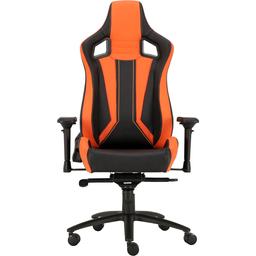Геймерское кресло GT Racer черное с оранжевым (X-0715 Black/Orange)
