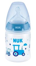 Пляшечка для годування NUK First Choice Plus Трактор, з силіконовою соскою, р.1, 150 мл (3952368)