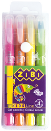 Олівці гелеві ZiBi Kids Line Neon, 4 шт. (ZB.2496)