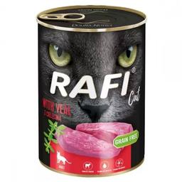 Вологий корм для котів Dolina Noteci Rafi cat з телятиною, 400 г (DN240-394563)
