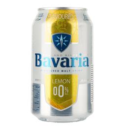 Пиво безалкогольне Bavaria Лимон світле, з/б, 0.33 л