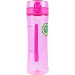 Пляшка для води Yes, рожева, 680 мл, рожева (707620)