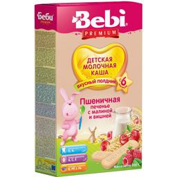 Молочна каша Bebi Premium Смачний полуденок Пшенична з печивом, малиною і вишнею 200 г
