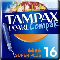 Тампони Tampax Pearl Compak Super Plus, з аплікатором, 16 шт.