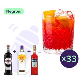Коктейль Negroni (набор ингредиентов) х33 на основе Martini