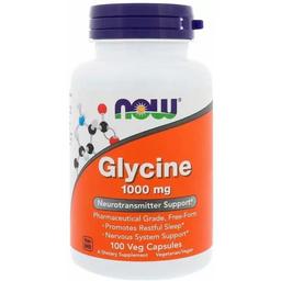 Гліцин Now Foods Glycine 1000 мг 100 вегетаріанських капсул