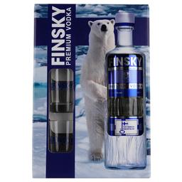 Водка Finsky в подарочной упаковке, 40%, 0,5 л + 2 рюмки