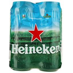 Пиво Heineken, світле, з/б, 5%, 4 шт. по 0,5 л