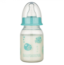 Бутылочка Baby-Nova Декор, 120 мл, бирюзовый (3960069)