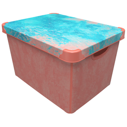 Коробка Qutu Style Box Coral, 20 л, 41х30х24см, коралловый (STYLE BOX с/к CORAL 20л.)