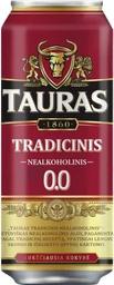 Пиво безалкогольне Tauras Tradicinis світле, з/б, 0.5 л