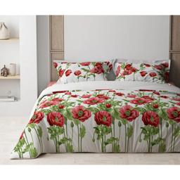 Комплект постельного белья ТЕП Happy Sleep 707 Маковый Букет евро красный с белым (2-03796_24714)