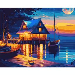 Картина за номерами Santi Уїк-енд на озері, 40х50 см (954515)