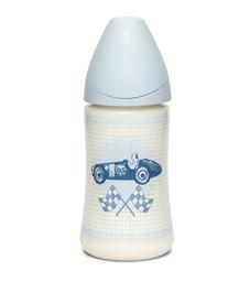 Бутылочка для кормления Suavinex Истории малышей Машина, 270 мл, голубой (304383/1)