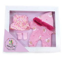 Кукольный набор одежды Nines d`Onil Pepotes, с розовым платьем (V-26)