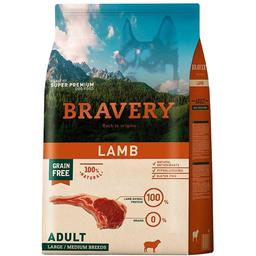 Сухий корм для дорослих собак середніх та великих порід Bravery Lamb Large Medium Adult, з ягням, 4 кг