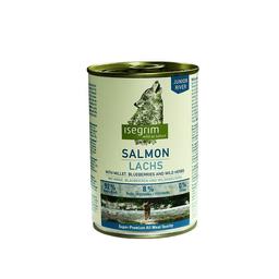 Вологий корм для цуценят Isegrim Junior Salmon with Millet, Blueberries, Wild Herbs Лосось з просом, чорницею і травами, 400 г