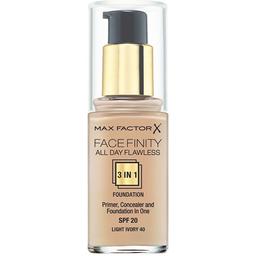 Тональная основа Max Factor Facefinity All Day Flawless 3 в 1 тон 40 (Light Ivory) 30 мл