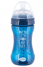 Пляшечка для годування Nuvita Mimic Cool, антиколікова, 250 мл, синій (NV6032NIGHTBLUE)