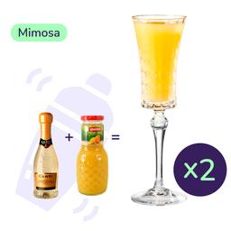Коктейль Mimosa (набор ингредиентов) х2 на основе Canti Prosecco